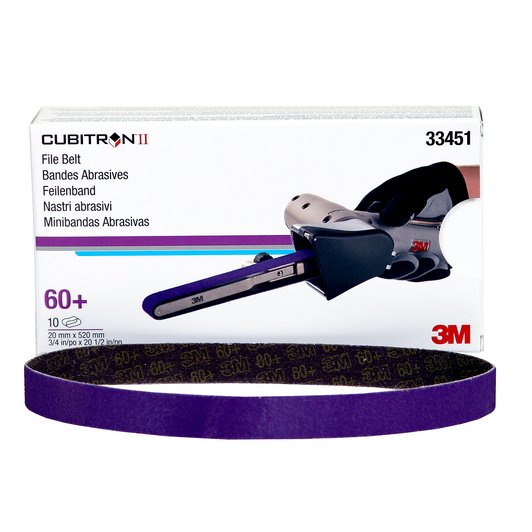 3M CUBITRON II PURPLE FILE BELT 20MM X 520MM (BOX 10)