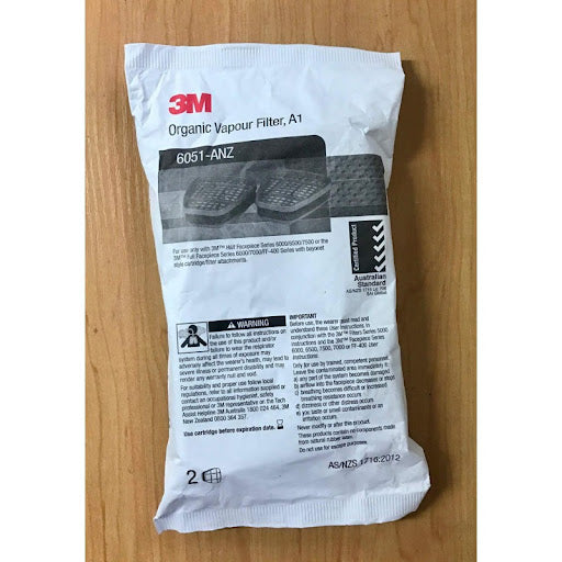 3M 06051 Organic Vapour Cartridges - Pkt/2