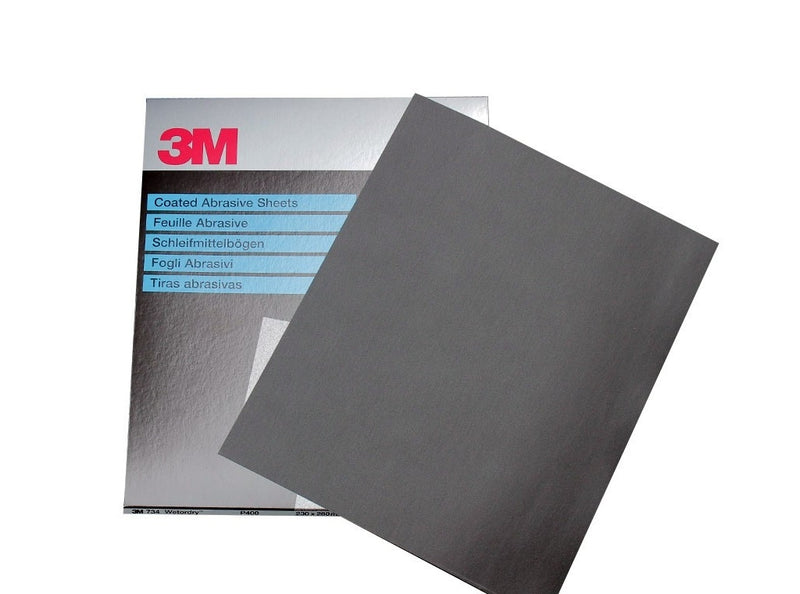 3M Wet or dry Abrasive Paper Sheet 734 PACK 25 SHEETS