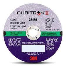 3M 33456 CUBITRON II CUTOFF WHEEL 75MMX1.0MMX9.53MM PACK/5 DISCS